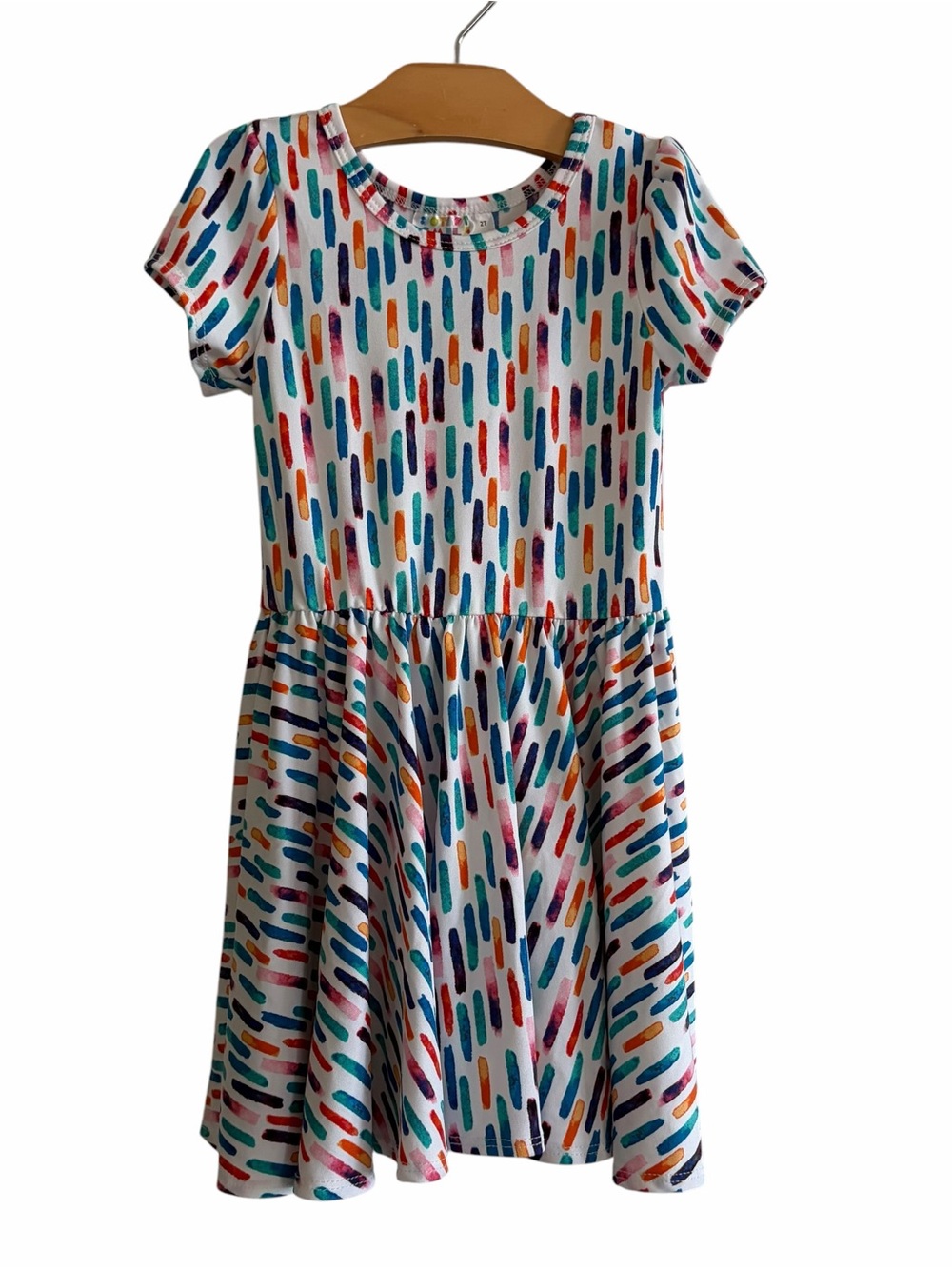 Dot Dot Smile Multicolor Dotted Stripe Skater Dress